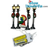 4x Luci vintage LED di Natale - Prodotto Decorativo dei Puffi - Puffo non incluso - Magic Village - 10 cm