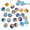 24x Tim-und-Struppi-Anstecker – Tim-und-Struppi-Anstecker – 3 cm