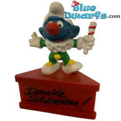 20090: Jester Smurf - Danke Schööön - (pedestal) - Schleich - 5,5cm