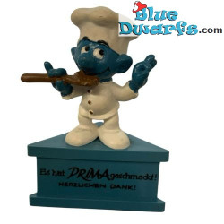 20042: Puffo cuoco - Herzuchen Dank! - (pedestal) - Schleich - 5,5cm