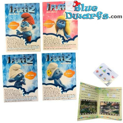 4 The Smurfs 2 Movie Mini Booklets - Italian Edition - 6 Pages - 14.5 x 10.5 cm
