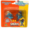 Figura de Pitufo Bromista con Filósofo - Filósofo cambia de color con el frío - Giochi Preziosi - 5cm