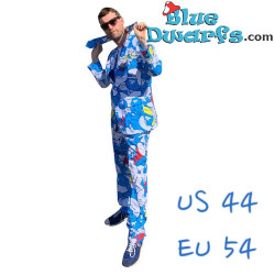 Smurfenpak met stropdas - Blauw - Opposuits - Maat 44/54