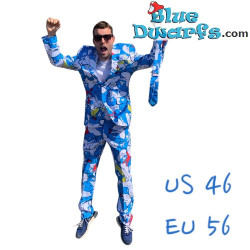 Costume de Schtroumpf avec cravate - Bleu - Opposuits - Taille 46/56