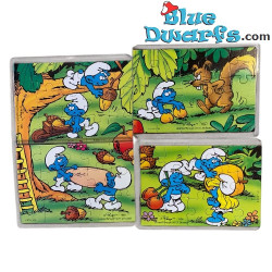 Smurfen item - 4 mini puzzeltjes - Kinder suprise
