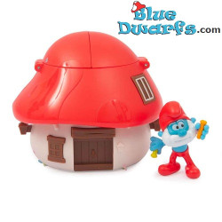 Smurf Red Mushroom House with Papa Smurf – Giochi Preziosi – 7.5 cm