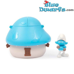 Hellblau Pilzhaus der Schlümpfe mit Hefty Schlumpf – Giochi Preziosi – 7,5 cm