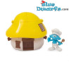 Gelbes Schlumpf-Pilzhaus mit Koch-Schlumpf Figur – Giochi Preziosi – 7,5 cm