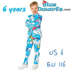 Schlumpfanzug für Jungen mit Krawatte - Blau - Opposuits - Größe 6/116