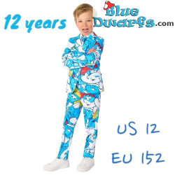 Costume ado des Schtroumpfs avec cravate - Bleu - Opposuits - Taille 12/152