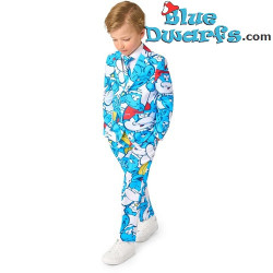 Teenager-Schlumpfanzug mit Krawatte - Blau - Opposuits - Größe 12/152
