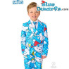 Costume ado des Schtroumpfs avec cravate - Bleu - Opposuits - Taille 12/152