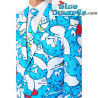Schlumpfanzug mit Krawatte - Blau - Opposuits - Größe 46/56