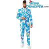 Traje de Pitufo con corbata - Azul - Opposuits - Talla 44/54