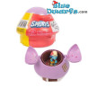 Paarse Paddenstoelenhuis van de Smurfen met Smurfbloesem Smurfin – Giochi Preziosi – 7,5 cm