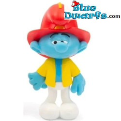 Casa Fungo Arancione dei Puffi con Miniatura del Puffo Pompiere – Giochi Preziosi – 7,5 cm
