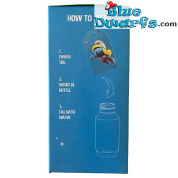 Premium-Schlumpfflasche – Die Schlümpfe – 6 Anhänger – Aquafigure – 330 ML