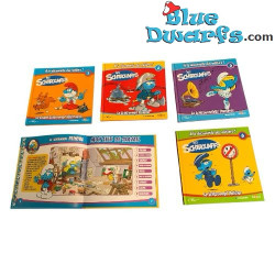 5 Willekeurig Geselecteerde Smurfen Boekjes - Agostini/Altaya - Franse Editie - Harde Kaft - 27 Pagina’s - 20x20 cm