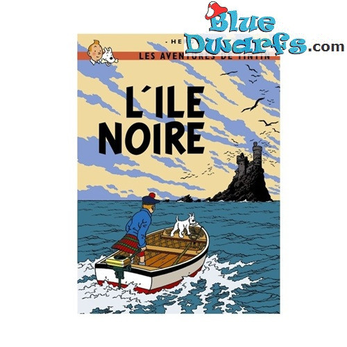 Album di Tintin: L’Isola Nera – Cartolina di Tintin – Lingua francese – Tintinimaginatio - 10x15cm