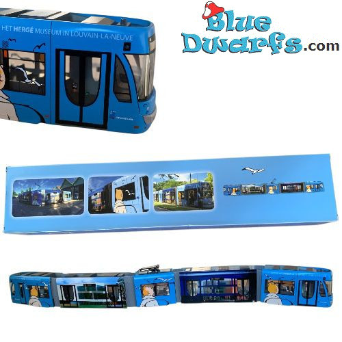 Tram - Beeldje Kuifje - Model MIVB T3000 - Limited edition - 1000ST Wereldwijd - Tintinimaginatio - 37cm