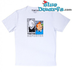 Maglietta bianca Tintin Reporter – 100% cotone – Tintinimaginatio – Taglia M