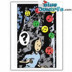 Tintin Music notes - Double Tintin Postcard - Tintinimaginatio - 12,5x17,5cm