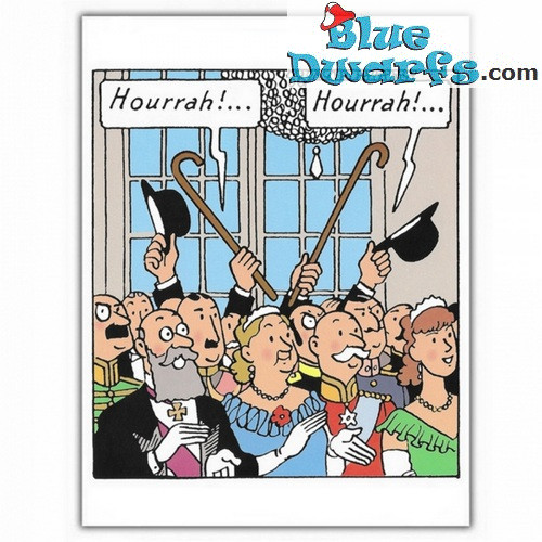 Tintin, Hourrah!! - Carte postale double Tintin - Tintinimaginatio - 12,5x17,5cm