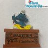 20063: Puffo sarto - Baustein VH Clubheim - (Pedestal) - Puffo Pubblicitario - Schleich - 5,5cm