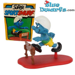 40511: Hurdler Smurf - SUPER SMURF!! - (Supersmurf) - Mint in Box - Schleich - 5,5cm