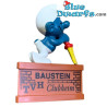 20043: Terrassier Schtroumpf - Baustein TVH Clubheim - (Pedestal) - Schtroumpf Publicitaire - Schleich - 5,5cm