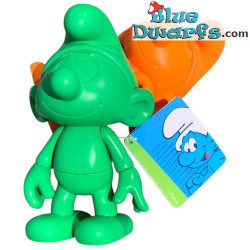 Hellgrüner Schlumpf 20 cm – Vinyl Global Smurfday Figur – mit beweglichem Kopf und Armen