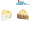 2x Formaggi in Miniatura in Resina - Prodotto Decorativo per Puffi - Puffo Non Incluso - 2 x 2 cm