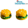 2x Hamburgers Miniatures en Résine - Produit de Décoration pour Schtroumpfs - Schtroumpf Non Inclus - 2 x 2 cm
