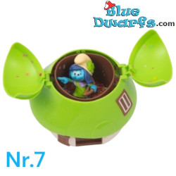 Casa Hongo Verde de los Pitufos con Pitufina Tormenta – Giochi Preziosi – 7,5 cm