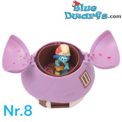Smurf Purple Mushroom House with Smurfblossom Smurfette – Giochi Preziosi – 7.5 cm