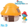 Smurf Orange Mushroom House with Firefighter Smurf Figurine – Giochi Preziosi – 7.5 cm
