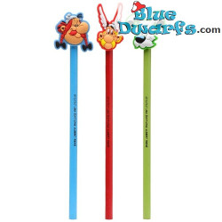 Matite Asterix, Obelix & Idefix con topper a forma di volto - Merchandising di Asterix e Obelix - 20 cm