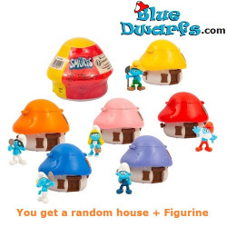 Schlumpfhaus mit Überraschungs-Schlumpf-Figur – 1 Figur – Giochi Preziosi – 7,5 cm