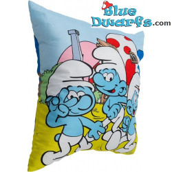 Coussin Décoratif Les Schtroumpfs - Vie au Village - Oreiller Les Schtroumpfs - United Labels - 40 x 40 cm