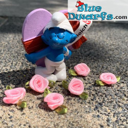 10 x Mini Fleurs Roses - Produit Décoratif Schtroumpfs - Schtroumpf Non Inclus