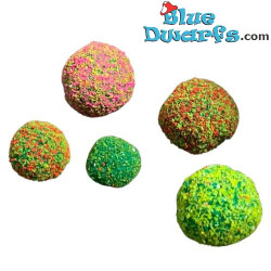 6 x Mixed Sizes mini-Bushes - Smurfs Decoration Product - Smurf Not Included