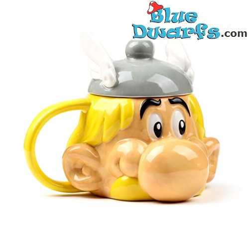 Asterix Head - Mug with Hat Lid - Ceramic - Asterix & Obelix