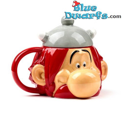 Testa di Obelix - Tazza con Coperchio a Forma di Cappello - Ceramica - Asterix & Obelix