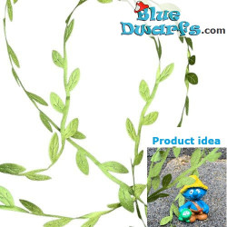 Ruban à Feuilles Vertes - Produit Décoratif Schtroumpfs - Schtroumpf Non Inclus - 1 Mètre