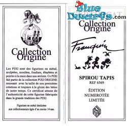 Robbedoes in het tapijt - Robbedoes & Kwabbernoot - Metalen beeldjes - Franquin Collectie - Pixi 2015 - 5cm