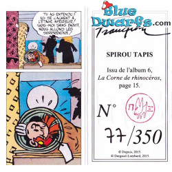 Spirou nel tappeto - Spirou e Fantasio - Statuette in metallo - Collezione Franquin - Pixi 2015 - 5cm
