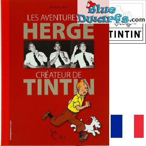 Las aventuras de Hergé, creador de Tintín – de Michael Farr – Libro de Tintín – Edición en francés – Tapa dura – 128 páginas