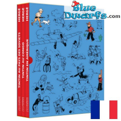 Les Colorises – En Amérique – Au Congo – Pays des Soviets – Kuifje-boek – Franse editie – Harde kaft
