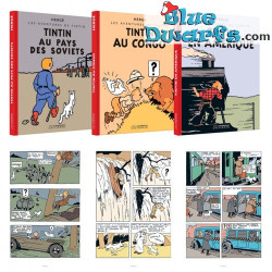 Les Colorises – En Amérique – Au Congo – Pays des Soviets – Libro di Tintin – Edizione francese – Copertina rigida