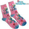 Smurfin met Bloemen - Roze - Smurfen Dames Sokken - Smurfen Film merchandise - Maat 36-39